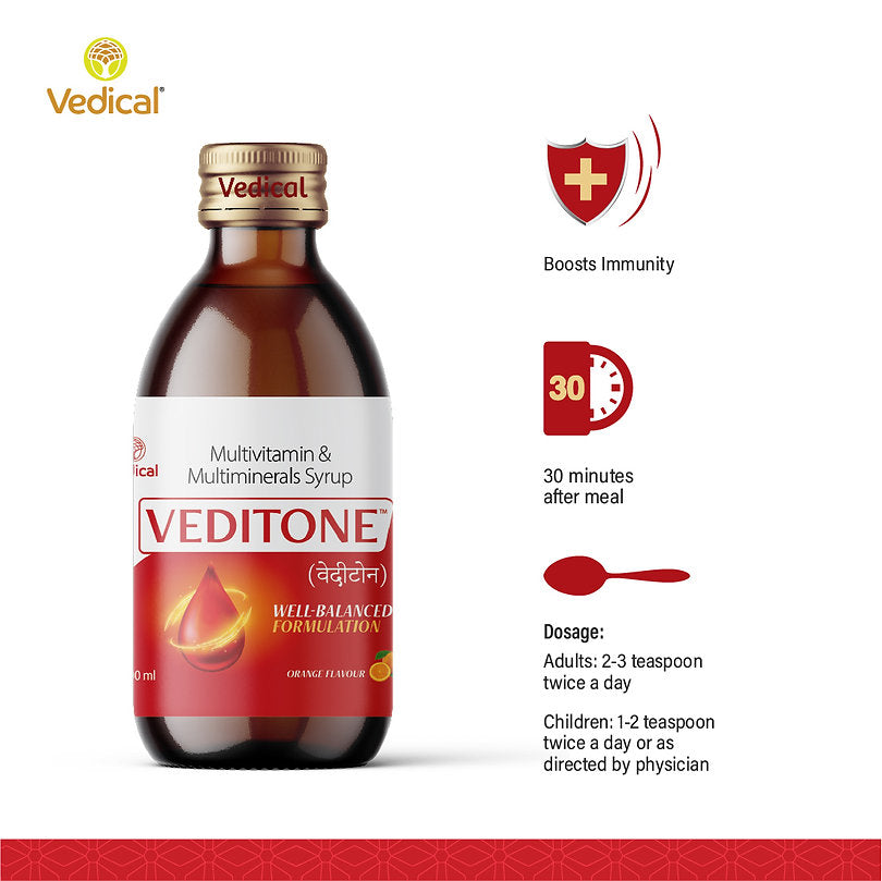 Veditone™ - Ayurvedic Multi-vitamin & Multi-mineral Syrup 200 ml